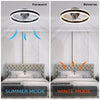 LED Ceiling Fan Light Dimmable LivingRoom Chandelier Lamp With Remote Control