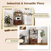 3-Tier Kitchen Bakers Rack Microwave Stand w/Cabinet