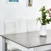 Solid Dining Table and Chairs Set w/ 6 PU Faux Leather Seat Kitchen Furniture