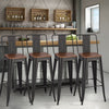 Set of 2 4 Tolix Tall Bar Stools Chairs with Backrest Kitchen Breakfast Counter