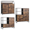 Industrial Rustic Wood Storage Cabinet Fabric Chest Of Drawer Bedroom Dresser
