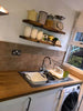 Solid Wood Rustic Shelving, Bookshelf Scaffold Board, industrial with brackets