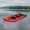 10ft Inflatable Boat Fishing Tender Boat Max Load 330kg Red + Black 726 Lbs