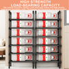 4 Row 9 Tier Shoe Rack Metal Tall Shoe Shelf Space Saving Shoe Organizer UK