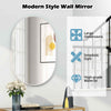 Aluminum Framed Wall Mounted Mirror Bathroom Rounded Vanity Mirror