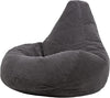 Cord Recliner Bean Bag Chair with Footstool - Comfortable Lounge Seat
