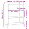 Shelf Cabinet Sonoma Oak 69.5x32.5x90 cm Engineered Wood