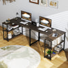L-shaped Computer Desk Reversible Corner Desk-Grey