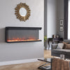 Electric Fireplace 3 Sided Panoramic Fire 40 inch Standing Insert LED Flames