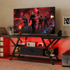 3-Tier Entertainment Center with LED Lights-Coffee