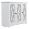 3 Glass X Door Console Table Sideboard Buffet Cabinet Storage Display Cupboard
