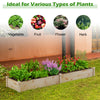 Outdoor Wooden Raised Garden Bed Natural Wood Planter Box for Vegetables