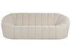 3 Seater Boucle Fabric Sofa White LOMMA