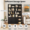 6-tier Modern Style Storage Cabinet 178 CM Bookcase-Black