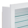 Wall Mounted Wooden Display Cabinet Glass Shelves Storage Organizer Showcase