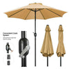 2.7M Round Garden Parasol Sun Shade Patio Hanging Umbrella with Crank Tilt Base
