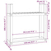 Camerina Firewood Rack Black 110x35x108.5 Solid Wood Pine,Firewood R8A5