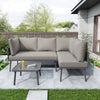 Garden Furniture Set 5 Seater Outdoor Conservatory Lounge Corner Sofa with Table