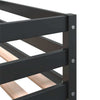 Bunk Bed with Curtains White and Black 90 x 200 Solid Z6E3