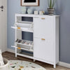 Shoe Storage Cabinet Cupboard 4 Door Hallway Organiser Compact Space Saver