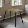 Dining Table 4-6 Seater Rectangular Kitchen Modern Metal Legs Oak Wood Furniture