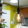 Pendant Light Over Island Hanging Lighting Industrial Clear Glass AdjustableCord
