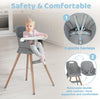 Convertible 6in1 Baby Toddler Infant Highchair Feeding Recliner Seat Table Chair