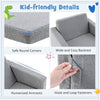 2-in-1 Toddler Fold out Couch Kids Single Convertible Sofa to Lounger Couch