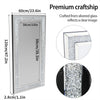 Full Length Crushed Diamond Wall Mirror Crystal Glass Silver Rectangle Dressing
