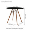 80cm Round Dining Table and 4 Tulip Chairs Set Padded Seat Kitchen Cafe Lounge