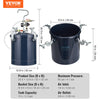 Spray Paint Pressure Pot Tank 10L/2.5gal 1.5mm+4.0mm Nozzles Dual SprayGun