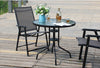 Round/Square Garden Patio Coffee Bistro Table Glass Outdoor Summer Parasol Hole