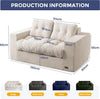2 Seater Floor Sofa Corduroy Bean Bag Loveseat Armrests Living Room
