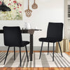 4PCs Dining Chairs Velvet Padded Seat Metal Legs Kitchen Chair Home Office Set