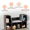 Modern Storage Shelf Bookcase Cube Bookshelf Organizer Cabinet with Seat Cushion