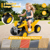 Kids Ride on ATV 6V Battery Powered Electric Quad Car w/Horn Sound-Yellow
