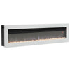 White 60'' Wall/Freestanding Electric Fireplace LED Flames Fire Heater + Remote