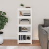 ADWOA Book Cabinet White 50x35x125.5 Solid Wood Pine,wooden bookcase free E2P6