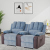 Electric Recliner Massage Heated Vibration Sofa Reclining Armchair w/ Cup Holder