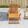 Deck Chair with Footrest Acacia Wood Outdoor Garden Recliner Sunlounger