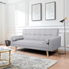 Modern Fabric Sofa Bed 3 Seater Click Clack Living Room Recliner Couch Sofa Grey