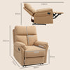 Manual Recliner Chair with Footrest Fabric Thick Padded Reclining Armchair Brown