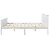 Pine Wood Bed Frame with Headboard and Footboard for Kids Bedroom White