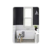 Home Hotel Bathroom Glass Mirror No Punching Wall Stick Rectangle Toilet Mirror
