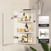Corner LED Bathroom Mirror Cabinet Illuminated Mirror With LED Light Battery