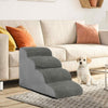 4-Tier Foam Dog Ramp 41CM Wide & 72CM Deep Pet Stairs W/ Washable Zippered Cover