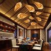 Rustic Wooden Pendant Lights Fish Lampshade Lantern Hanging Ceiling Light Room