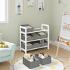 Childrens Toy Storage Shelf Kids Bookshelf Rack with 9 Removable Boxes Playroom