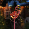 Solar Powered LED Flamingo Flowers Stake Light Outdoor Garden Yard Lawn Ornament