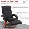 Swivel Recliner Chair with Footstool, Manual Reclining Chair for Living Room